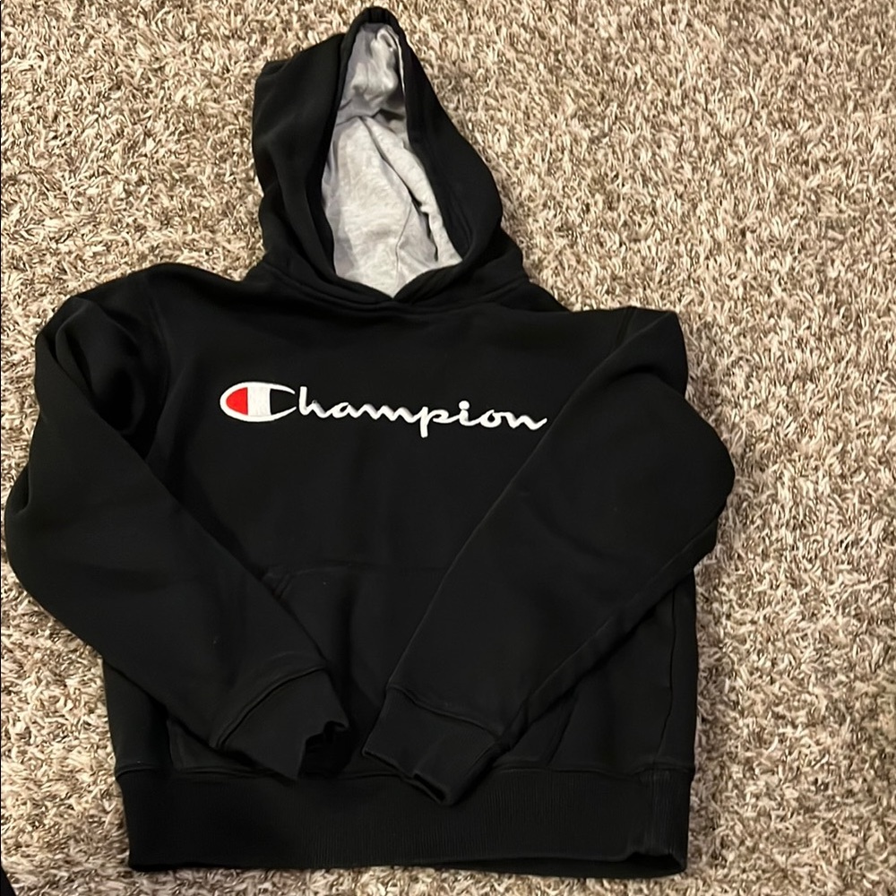 Champion Black Hoodie Youth Medium